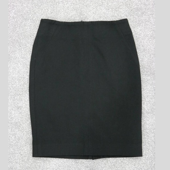 Loft Petite, 00P, High Waisted, Above the Knee, Black, Pencil Skirt - Picture 2 of 4